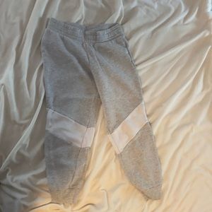 Gray with white stripe sweatpants